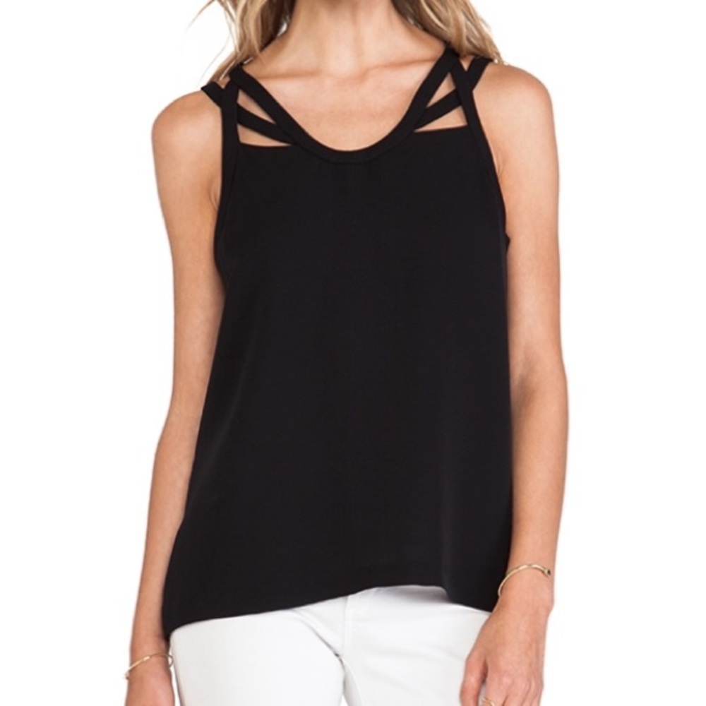 DVF Silk Jessie Tank in black